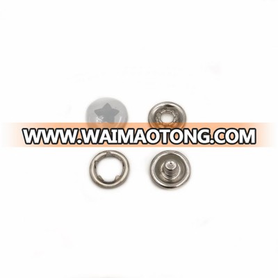 12mm custom logo Spraying paint cap prong snap button for clothing