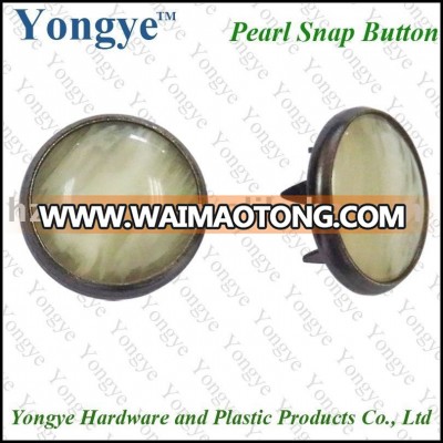 12mm custom logo pearl snap button for wear