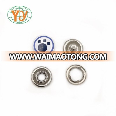 Nickel free lead free metal brass cap prong snap button for wear