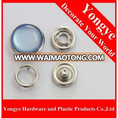 Metal pearl snap button for shirt