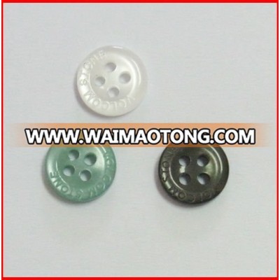 Fashion laser plastic resin buttons for shirt